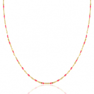 Ketten aus Stainless Steel - Rostfreiem Stahl Neon fuchsia pink-gold