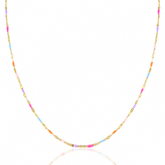 Ketten aus Stainless Steel - Rostfreiem Stahl Neon multicolour-gold