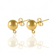 Ohrringe / Ohrstecker aus Stainless Steel - Rostfreiem Stahl mit Öse 5mm Gold