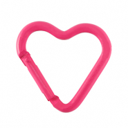 Farbiges Zubeh&ouml;r Schl&uuml;ssel Anh&auml;nger Herz Neon pink