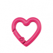 Farbiges Zubeh&ouml;r Schl&uuml;ssel Anh&auml;nger Herz Neon pink