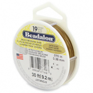 Beadalon Schmuckdraht 19 Str&auml;nge 0.38mm Satin Gold