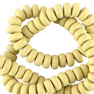 Polymer Perlen Rondell 7mm Suntan yellow