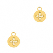 Stainless Steel - Rostfrei Stahl Anh&auml;nger Blume Gold