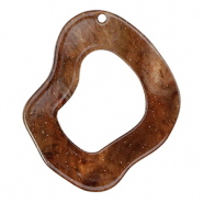 Resin Anh&auml;nger im Organicdesign Glitzer Multicolor brown