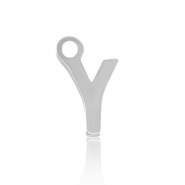Stainless Steel - Rostfrei Stahl Anhänger Initial Y Silver