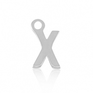 Stainless Steel - Rostfrei Stahl Anhänger Initial X Silver