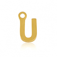 Stainless Steel - Rostfrei Stahl Anhänger Initial U Gold