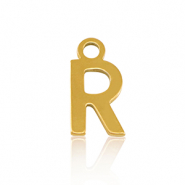 Stainless Steel - Rostfrei Stahl Anhänger Initial R Gold
