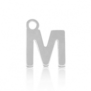 Stainless Steel - Rostfrei Stahl Anhänger Initial M Silver