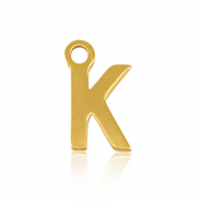 Stainless Steel - Rostfrei Stahl Anhänger Initial K Gold