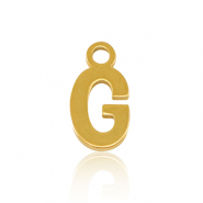 Stainless Steel - Rostfrei Stahl Anhänger Initial G Gold