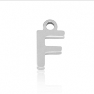 Stainless Steel - Rostfrei Stahl Anhänger Initial F Silver