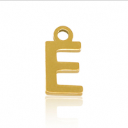 Stainless Steel - Rostfrei Stahl Anhänger Initial E Gold