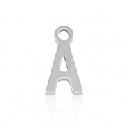 Stainless Steel - Rostfrei Stahl Anhänger Initial A Silver
