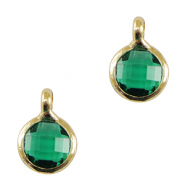 Anh&auml;nger Kristallglas 7mm Green-gold