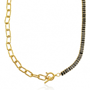 Ketten aus Stainless Steel - Rostfreiem Stahl Gold-black