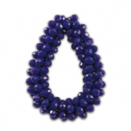 Top Facett Anh&auml;nger Tropfen Dark blue