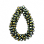 Top Facett Anh&auml;nger Tropfen Olive green