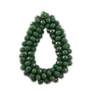 Top Facett Anh&auml;nger Tropfen Dark green