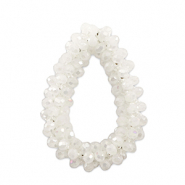 Top Facett Anh&auml;nger Tropfen White