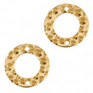 Stainless Steel - Rostfrei Stahl Anhänger / Zwischenstück 15mm Gold