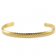 Armbänder aus Stainless Steel - Rostfreiem Stahl Bangle Leaf Gold