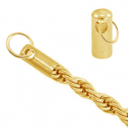 Stainless Steel - Rostfreiem Stahl Schmuckzubehör Endkappe für Twist Jasseron Gold