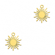 Stainless Steel - Rostfrei Stahl Anh&auml;nger Sonne Gold