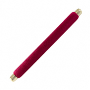 Schmuckdisplay Kissen Sammt f&uuml;r Ringe Magenta purple-gold