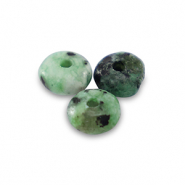Natursteinperlen Seraphinit Rondell 4mm Shamrock green