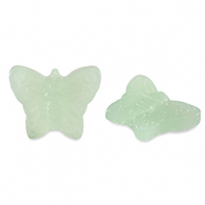 Glasperlen Schmetterling Milky green
