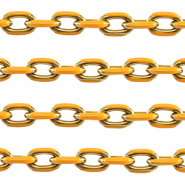 Stainless Steel - Rostfrei Stahl Schmuckzubeh&ouml;r Ankerkette Gliederkette Gold-orange