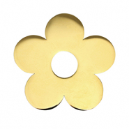 Stainless Steel - Rostfrei Stahl Anh&auml;nger Blume Gold