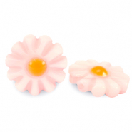 Muschel-Perlen S&uuml;&szlig;wasserperlmutts Blume Light pink-orange