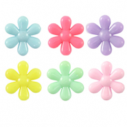 Acryl-Look-Perlen Blume Multicolour pastel