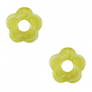 Acryl Anh&auml;nger Blume Lime green