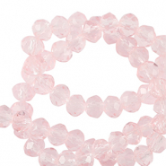 Top Glas Facett Perlen 4x3mm rondellen Palace rose