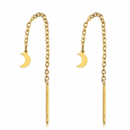 Ohrringe aus Stainless Steel - Rostfreiem Stahl Mond Gold
