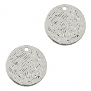 Metall Anhänger DQ 20mm Antik silber (Nickelfrei)