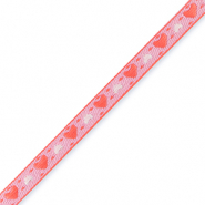 Schmuckband mit Text Hearts Paisley purple-amarena red