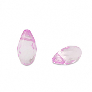 Acryl Perlen Tropfen Rose purple transparent