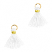Perlen Quaste 1.2cm Gold-white