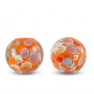 Glasperlen 14mm Transparent-orange