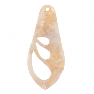 Resin Anhänger Flügel Pearl white-pink