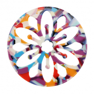 Resin Anhänger Mandala Multicolor confetti