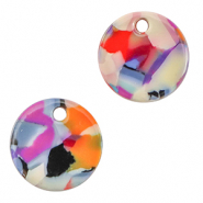 Resin Anhänger 12mm Multicolor confetti