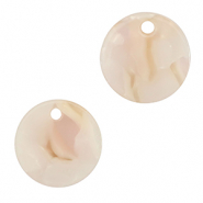 Resin Anhänger 12mm Pearl white-pink