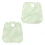 Resin Anhänger Trapez Neo mint green