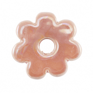 DQ Griechische Keramik Perlen Blume Blush pink